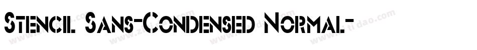Stencil Sans-Condensed Normal字体转换